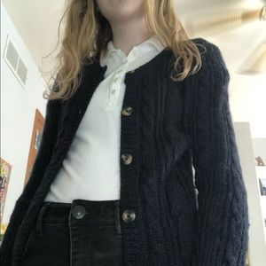 Hollister Navy Blue Cardigan Junior's Medium